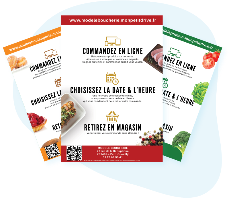 Création de site click and collect pour les boucheries - kit de communication
